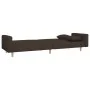 Sofá cama de 2 plazas con dos almohadas tela marrón oscuro by , Sofas - Ref: Foro24-375745, Price: 286,96 €, Discount: %