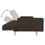Sofá cama de 2 plazas con dos almohadas tela marrón oscuro by , Sofas - Ref: Foro24-375745, Price: 286,96 €, Discount: %