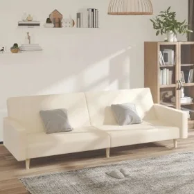 Sofá cama de 2 plazas tela color crema von , Sofas - Ref: Foro24-375730, Preis: 258,25 €, Rabatt: %