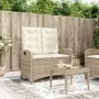 Sillón reclinable de jardín con cojines ratán sintético beige von , Gartenbänke - Ref: Foro24-368219, Preis: 177,41 €, Rabatt: %