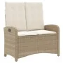 Sillón reclinable de jardín con cojines ratán sintético beige von , Gartenbänke - Ref: Foro24-368219, Preis: 177,41 €, Rabatt: %