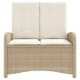 Sillón reclinable de jardín con cojines ratán sintético beige von , Gartenbänke - Ref: Foro24-368219, Preis: 177,41 €, Rabatt: %