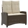 Sillón reclinable de jardín con cojines ratán sintético marrón by , garden benches - Ref: Foro24-368227, Price: 182,82 €, Dis...
