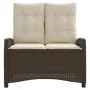 Sillón reclinable de jardín con cojines ratán sintético marrón by , garden benches - Ref: Foro24-368227, Price: 182,82 €, Dis...