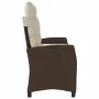 Sillón reclinable de jardín con cojines ratán sintético marrón by , garden benches - Ref: Foro24-368227, Price: 182,82 €, Dis...