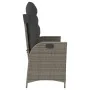 Sillón reclinable de jardín con cojines ratán sintético gris de , Bancos de jardín - Ref: Foro24-368238, Precio: 172,38 €, De...