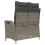 Sillón reclinable de jardín con cojines ratán sintético gris de , Bancos de jardín - Ref: Foro24-368238, Precio: 172,38 €, De...