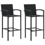 Muebles de bar jardín 3 pzas ratán sintético reposabrazos negro by , Garden sets - Ref: Foro24-3064805, Price: 318,65 €, Disc...