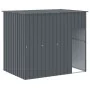 Caseta perros con tejado acero galvanizado gris 214x153x181 cm by , Dog kennels - Ref: Foro24-172371, Price: 305,05 €, Discou...