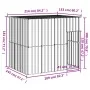 Caseta perros con tejado acero galvanizado gris 214x153x181 cm by , Dog kennels - Ref: Foro24-172371, Price: 305,05 €, Discou...