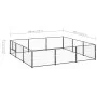 Perrera acero 9 m² negra by , Dog kennels and fences - Ref: Foro24-3082127, Price: 230,75 €, Discount: %