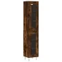 Aparador de madera contrachapada roble ahumado 34,5x34x180 cm by , Sideboards - Ref: Foro24-3199462, Price: 99,15 €, Discount: %