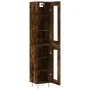 Aparador de madera contrachapada roble ahumado 34,5x34x180 cm by , Sideboards - Ref: Foro24-3199462, Price: 99,15 €, Discount: %