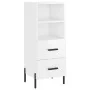 Aparador alto madera contrachapada blanco brillo 34,5x34x180 cm by , Sideboards - Ref: Foro24-3199307, Price: 126,86 €, Disco...