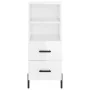 Aparador alto madera contrachapada blanco brillo 34,5x34x180 cm by , Sideboards - Ref: Foro24-3199307, Price: 126,86 €, Disco...