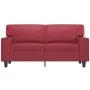 Sofá de 2 plazas de cuero sintético rojo tinto 120 cm by , Sofas - Ref: Foro24-359415, Price: 256,57 €, Discount: %