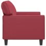 Sofá de 2 plazas de cuero sintético rojo tinto 120 cm by , Sofas - Ref: Foro24-359415, Price: 256,57 €, Discount: %