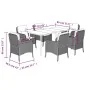Set comedor de jardín 7 pzas con cojines ratán sintético marrón von , Gartensets - Ref: Foro24-3211938, Preis: 708,37 €, Raba...