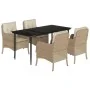 Set comedor de jardín 5 pzas con cojines ratán sintético beige von , Gartensets - Ref: Foro24-3211965, Preis: 583,98 €, Rabat...