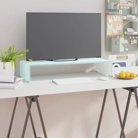 Mueble TV/Elevador de monitor cristal verde 70x30x13 cm by , TV Furniture - Ref: Foro24-244144, Price: 88,38 €, Discount: %