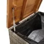 Caja de almacenaje jardín madera acacia ratán gris 80x40x48 cm von , Aufbewahrungsboxen für den Außenbereich - Ref: Foro24-36...