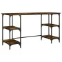 Escritorio metal madera ingeniería roble ahumado 140x50x75 cm von , Schreibtische - Ref: Foro24-845328, Preis: 88,25 €, Rabat...