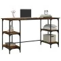 Escritorio metal madera ingeniería roble ahumado 140x50x75 cm von , Schreibtische - Ref: Foro24-845328, Preis: 88,25 €, Rabat...