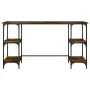 Escritorio metal madera ingeniería roble ahumado 140x50x75 cm von , Schreibtische - Ref: Foro24-845328, Preis: 88,25 €, Rabat...