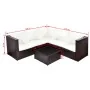 Set muebles de jardín 4 piezas y cojines ratán sintético marrón de , Conjuntos de jardín - Ref: Foro24-42990, Precio: 421,25 ...