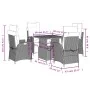 Set de muebles jardín 5 pzas con cojines ratán sintético negro by , Garden sets - Ref: Foro24-3277448, Price: 688,01 €, Disco...