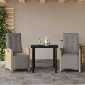 Sillas y mesita de jardín 3 piezas ratán sintético cojín beige von , Gartensets - Ref: Foro24-3212591, Preis: 375,90 €, Rabat...