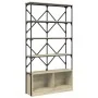 Estantería madera ingeniería y metal roble Sonoma 100x26x180 cm von , Bücherregale und Regale - Ref: Foro24-845427, Preis: 11...