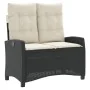 Set comedor de jardín 2 pzas con cojines ratán sintético negro de , Conjuntos de jardín - Ref: Foro24-3277379, Precio: 351,31...