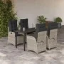 Set comedor de jardín 5 pzas cojines ratán sintético gris claro de , Conjuntos de jardín - Ref: Foro24-3213287, Precio: 619,2...