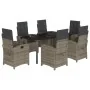 Set comedor jardín 7 pzas y cojines ratán sintético gris von , Gartensets - Ref: Foro24-3212365, Preis: 829,31 €, Rabatt: %