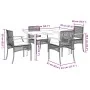 Set de muebles jardín 5 pzas con cojines ratán sintético negro de , Conjuntos de jardín - Ref: Foro24-3213605, Precio: 357,05...