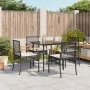 Set de muebles jardín 5 pzas con cojines ratán sintético negro by , Garden sets - Ref: Foro24-3213597, Price: 341,37 €, Disco...