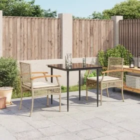 Set comedor de jardín 3 pzas con cojines ratán sintético beige von , Gartensets - Ref: Foro24-3213624, Preis: 260,61 €, Rabat...