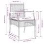 Set comedor de jardín 5 piezas con cojines ratán sintético gris by , Garden sets - Ref: Foro24-3213611, Price: 352,59 €, Disc...
