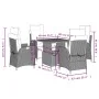 Set comedor de jardín 5 piezas con cojines ratán sintético gris von , Gartensets - Ref: Foro24-3277460, Preis: 708,93 €, Raba...