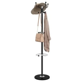 Perchero con paragüero hierro recubierto en polvo negro 180 cm by , Hat and coat racks - Ref: Foro24-377101, Price: 52,07 €, ...