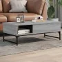 Mesa de centro madera ingeniería metal gris Sonoma 100x50x35 cm by , Coffee table - Ref: Foro24-845394, Price: 87,89 €, Disco...