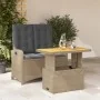 Set comedor de jardín 2 pzas con cojines ratán sintético beige von , Gartensets - Ref: Foro24-3277370, Preis: 296,40 €, Rabat...