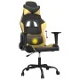 Silla gaming de masaje cuero sintético negro y dorado by , Gaming chairs - Ref: Foro24-345401, Price: 112,34 €, Discount: %