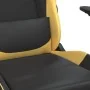 Silla gaming de masaje cuero sintético negro y dorado by , Gaming chairs - Ref: Foro24-345401, Price: 112,34 €, Discount: %