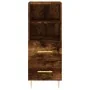Aparador de madera contrachapada roble ahumado 34,5x34x180 cm de , Aparadores - Ref: Foro24-3199294, Precio: 106,13 €, Descue...