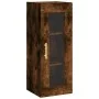 Aparador de madera contrachapada roble ahumado 34,5x34x180 cm de , Aparadores - Ref: Foro24-3199294, Precio: 106,13 €, Descue...