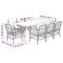 Set comedor de jardín 9 pzas cojines ratán sintético gris claro by , Garden sets - Ref: Foro24-3212172, Price: 1,00 €, Discou...