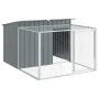 Caseta perros con corral acero galvanizado gris 153x194x110 cm von , Hundehütten - Ref: Foro24-3214222, Preis: 230,90 €, Raba...