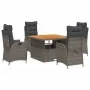 Set comedor de jardín 5 piezas con cojines ratán sintético gris von , Gartensets - Ref: Foro24-3277462, Preis: 747,71 €, Raba...